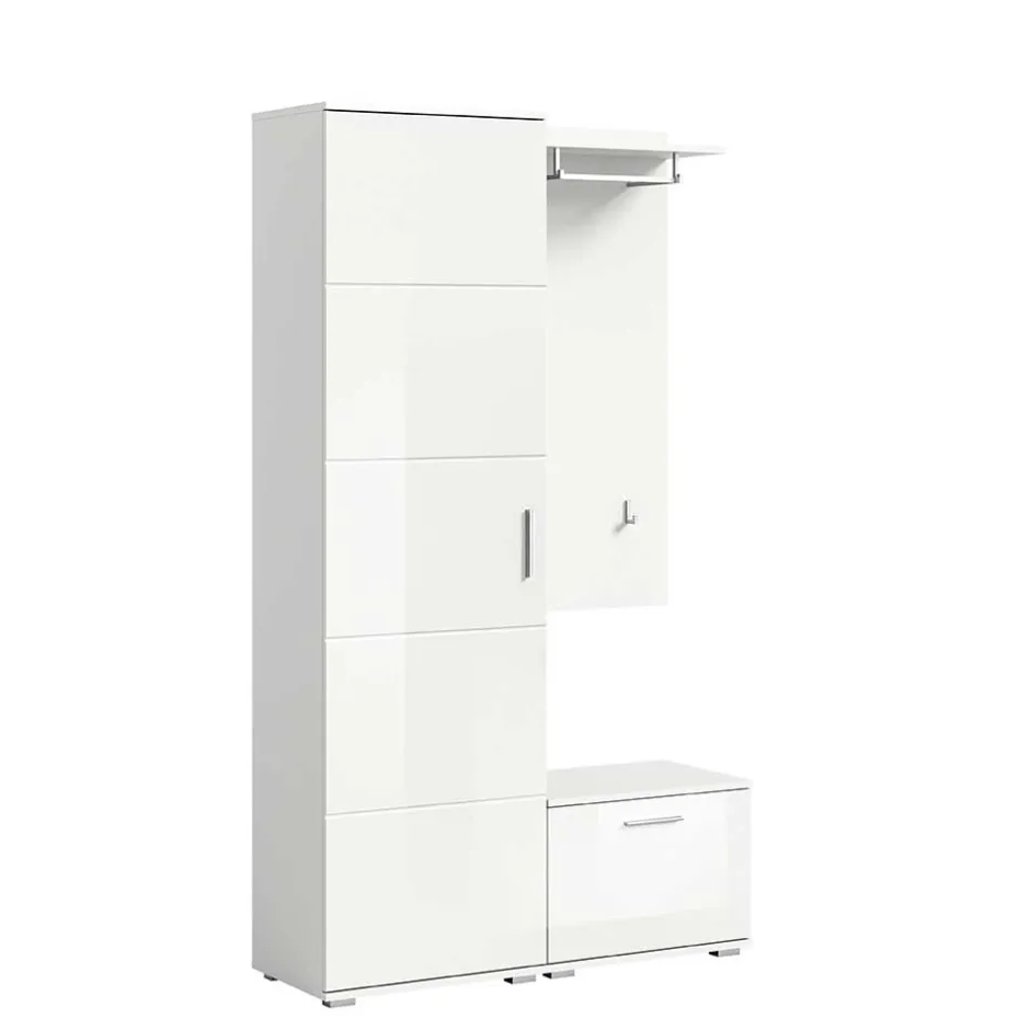Weiße Garderobenmöbel aus Holzwerkstoff - Rugova^Wohnen Clearance
