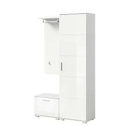 Weiße Garderobenmöbel aus Holzwerkstoff - Rugova^Wohnen Clearance