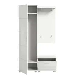 Weiße Garderobenmöbel aus Holzwerkstoff - Rugova^Wohnen Clearance