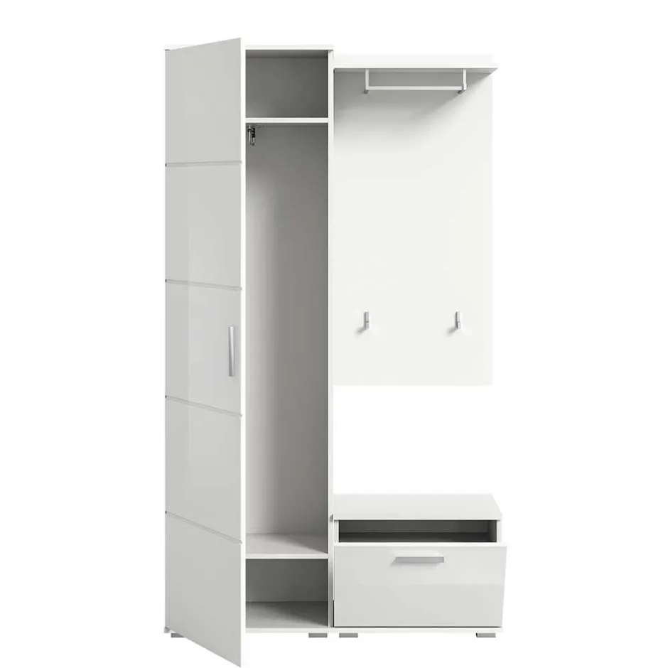 Weiße Garderobenmöbel aus Holzwerkstoff - Rugova^Wohnen Clearance