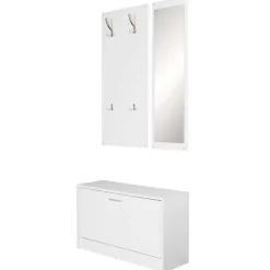 Weiße Garderobenmöbel Set - Mats (dreiteilig)^Wohnen Best