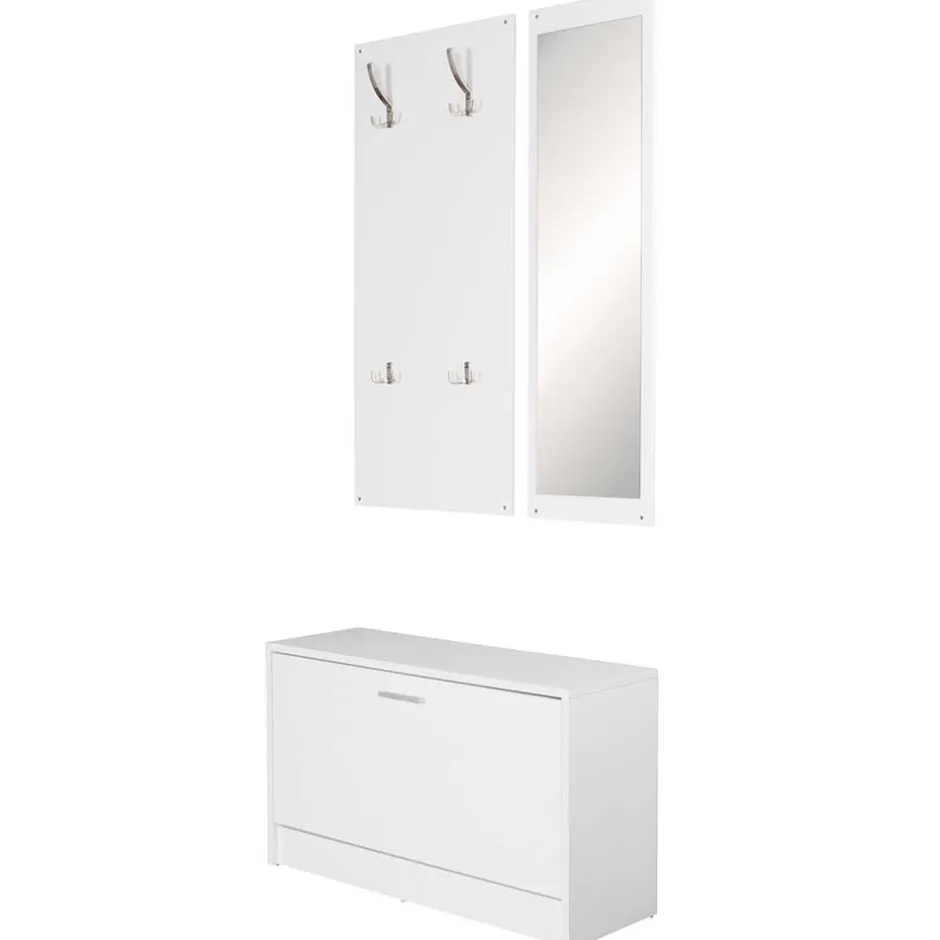 Weiße Garderobenmöbel Set - Mats (dreiteilig)^Wohnen Best