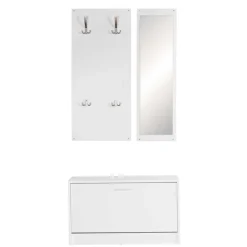 Weiße Garderobenmöbel Set - Mats (dreiteilig)^Wohnen Best