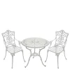 Weiße Gartenmöbel aus Metall Aluminium - Leano (dreiteilig)^Wohnen Best