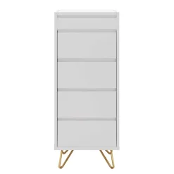 Weiße Hochkommode mit Spiegel aufklappbar - Ricks^Wohnen New