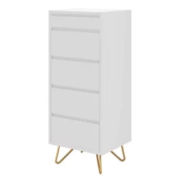 Weiße Hochkommode mit Spiegel aufklappbar - Ricks^Wohnen New