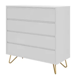 Wohnen Weiße Kommode mit niedrigen Haarnadel Beinen - Vair
