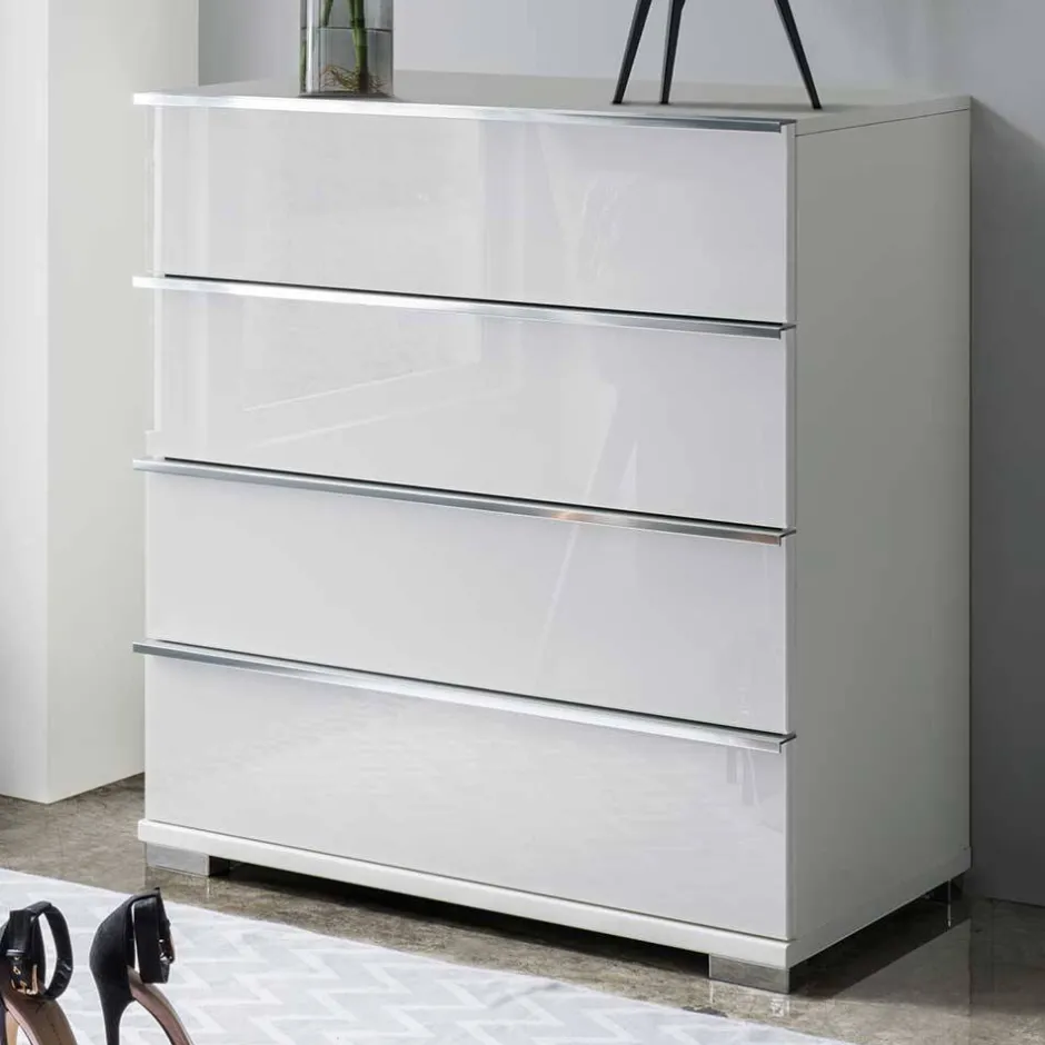 Weiße Kommode mit vier Schubladen - Rocca^Wohnen Online