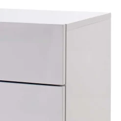 Wohnen Weiße Nachtkommode mit Bügelgestell Chrom Munarula 50x60x40 cm