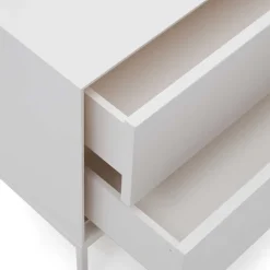 Weiße Nachtkommode mit zwei Schubladen - Dresconio^Wohnen Sale