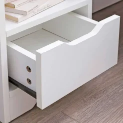 Weiße Nachtkonsole mit Schublade und Fach - Hank^Wohnen Sale