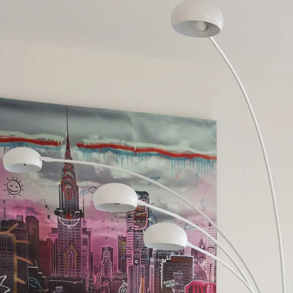 Wohnen Weiße Stehleuchte 5-flammig - Macaren