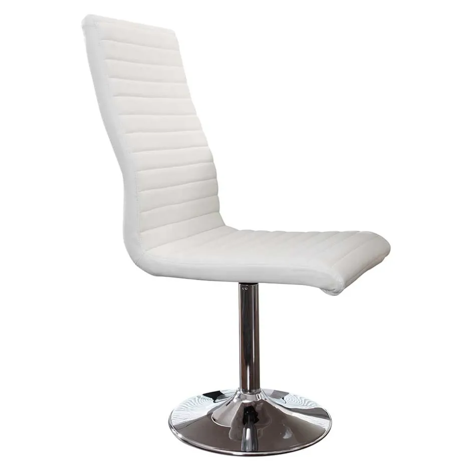 Wohnen Weiße Stühle drehbar - Basel (4er Set)