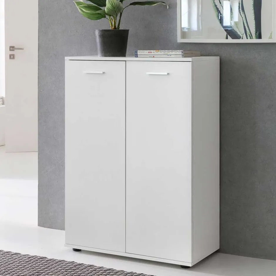 Weiße Türen Kommode 104 cm hoch - Luan^Wohnen New