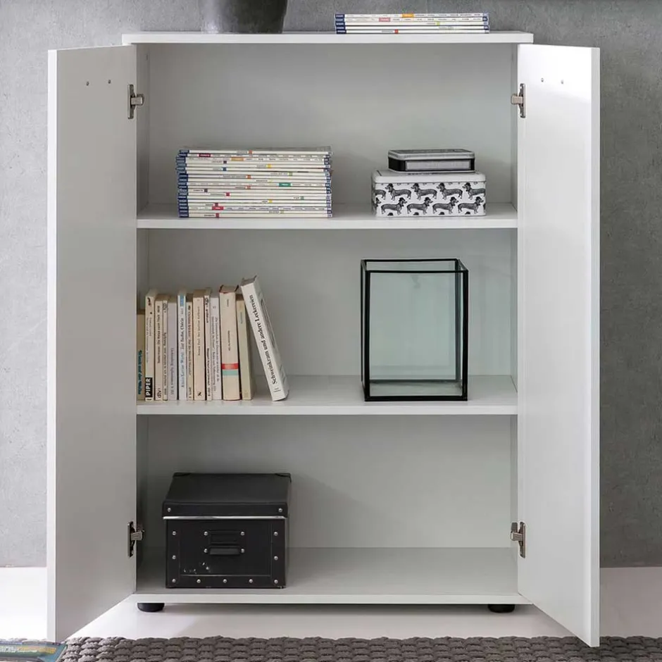 Weiße Türen Kommode 104 cm hoch - Luan^Wohnen New