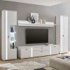 Weiße TV Anbauwand Möbelset - Tirol (vierteilig)^Wohnen Hot