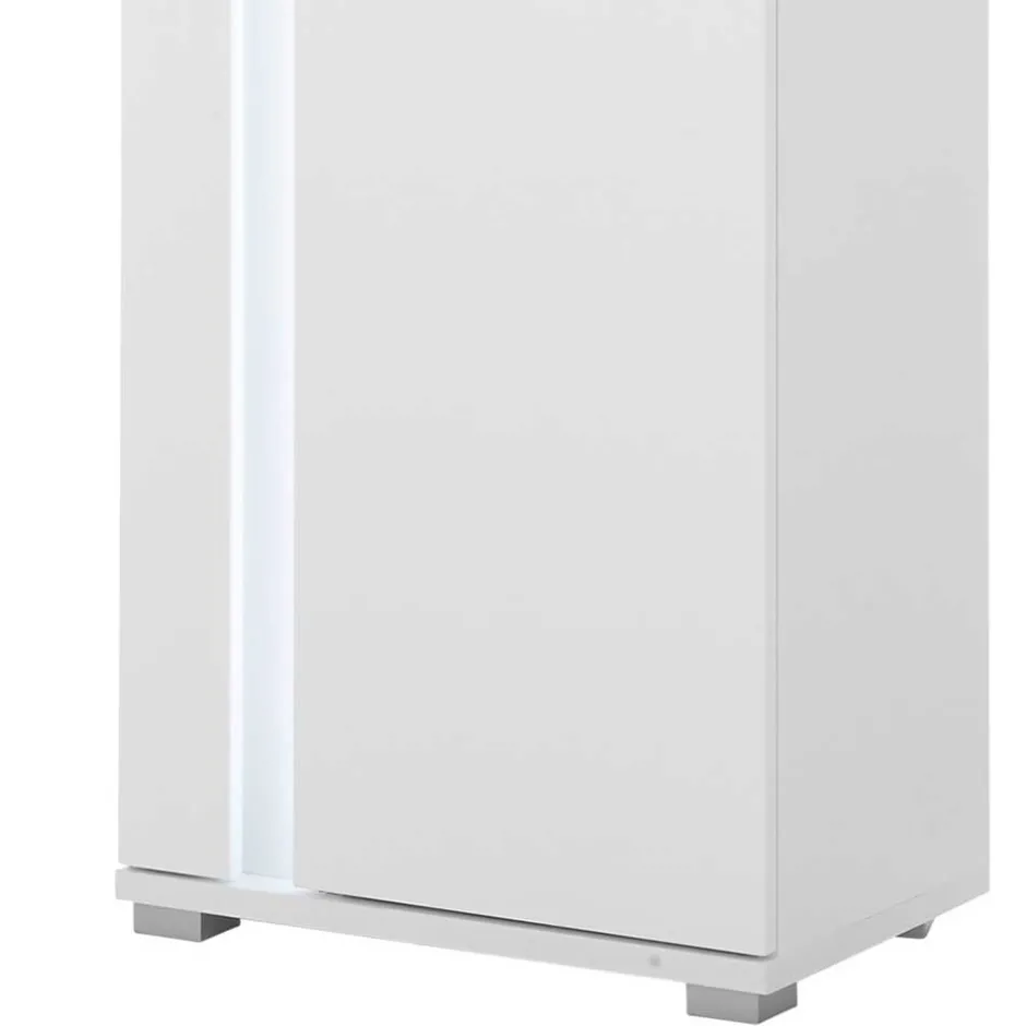 Weiße TV Anbauwand Möbelset - Tirol (vierteilig)^Wohnen Hot