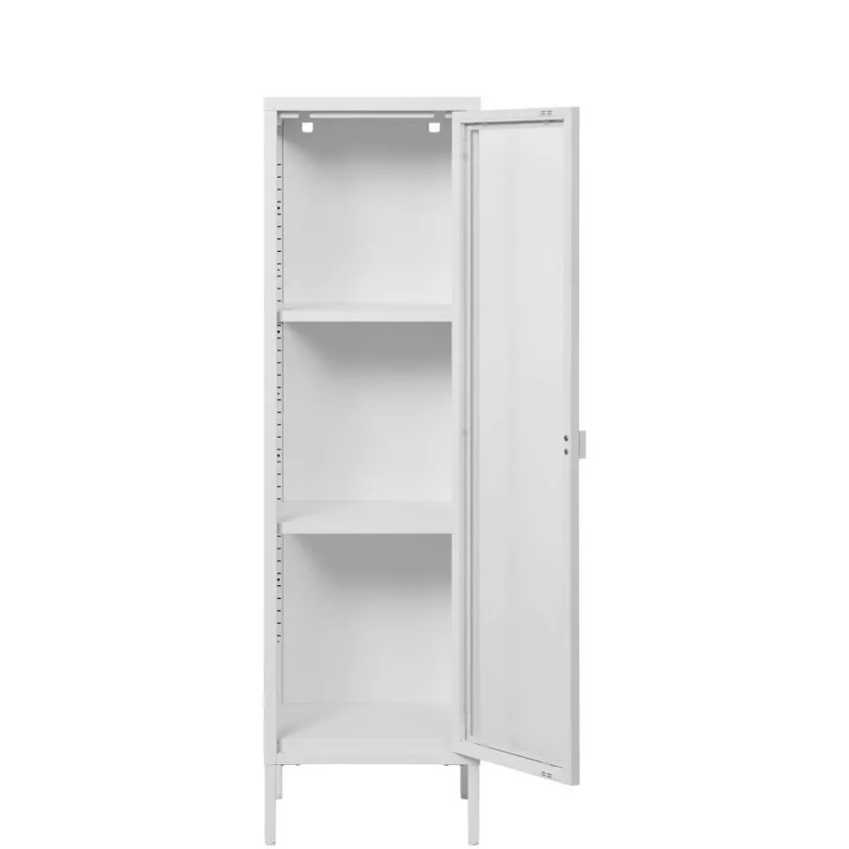 Weiße Vitrine aus Stahl - Sancrez^Wohnen New