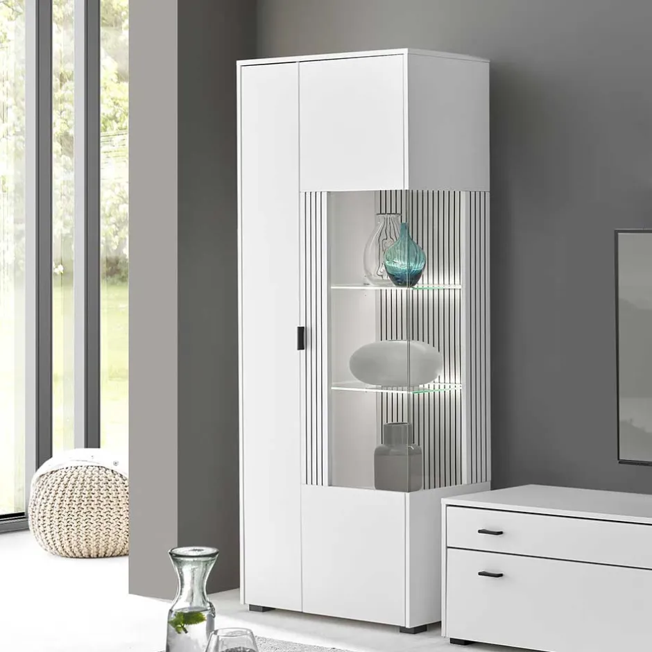 Weiße Vitrine fürs Wohnzimmer - Dualkos^Wohnen Clearance