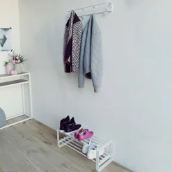 Weiße Wandgarderobe & Schuhbank - Torosma I (zweiteilig)^Wohnen Clearance