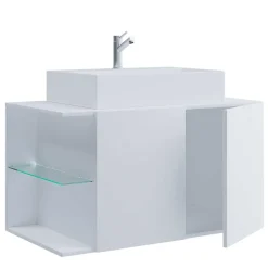 Wohnen Weiße Waschkommode für die Wandmontage - Ziovarica