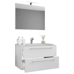 Weiße Waschtischkonsole & Spiegel - Ipsum (zweiteilig)^Wohnen Clearance