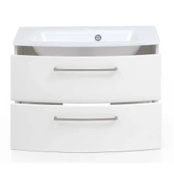 Wohnen Weiße Waschtischkonsole mit zwei Schubladen - Anjunica