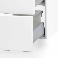 Wohnen Weiße Waschtischkonsole mit zwei Schubladen - Anjunica