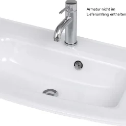 Wohnen Weiße Waschtischkonsole mit zwei Schubladen - Anjunica