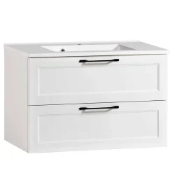 Wohnen Weiße Waschtischkonsole mit Einlassbecken - Gyatso