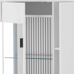 Wohnen Weiße Wohnzimmerschränke & Wandboard im Set - Dualkos (vierteilig)