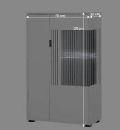 Wohnen Weiße Wohnzimmerschränke & Wandboard im Set - Dualkos (vierteilig)