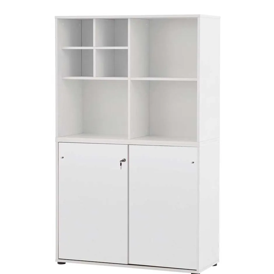 Weißer Aktenschrank mit sieben Fächern - Empire^Wohnen Sale