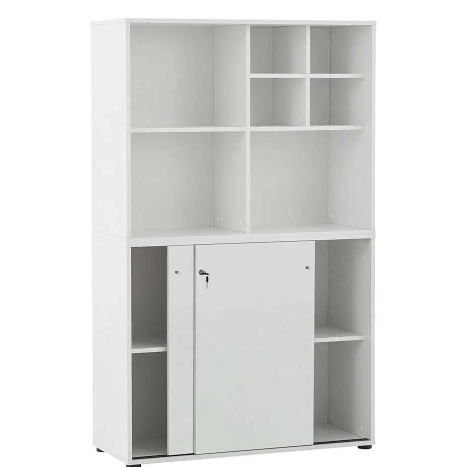 Weißer Aktenschrank mit sieben Fächern - Empire^Wohnen Sale