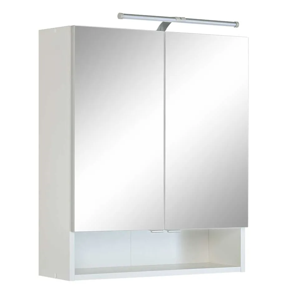 Wohnen Weißer Bad Spiegelschrank mit Regalfach - Skiranov