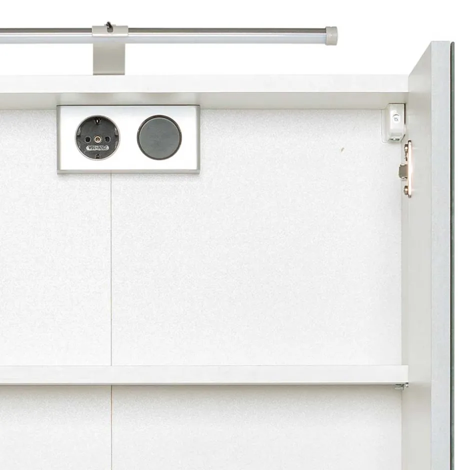 Wohnen Weißer Bad Spiegelschrank mit Regalfach - Skiranov