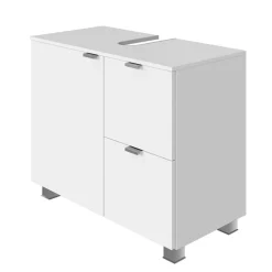 Wohnen Weißer Bad Unterschrank für Waschbecken - Jendrics