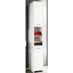 Wohnen Weißer Badezimmer Hochschrank 2-türig - Gransov