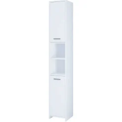 Wohnen Weißer Badezimmer Hochschrank 2-türig - Gransov