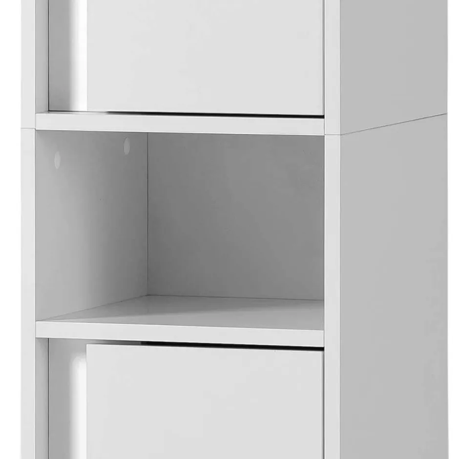 Wohnen Weißer Badezimmerschrank 165 cm hoch - Seriacus