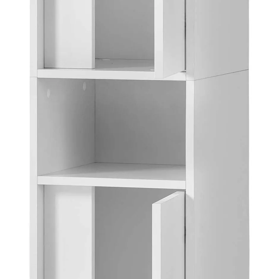 Wohnen Weißer Badezimmerschrank 165 cm hoch - Seriacus