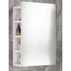 Wohnen Weißer Badezimmerspiegel mit acht Fächern - Sua