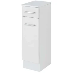 Weißer Badschrank mit Sockel Fuß - Skiranov I^Wohnen Discount