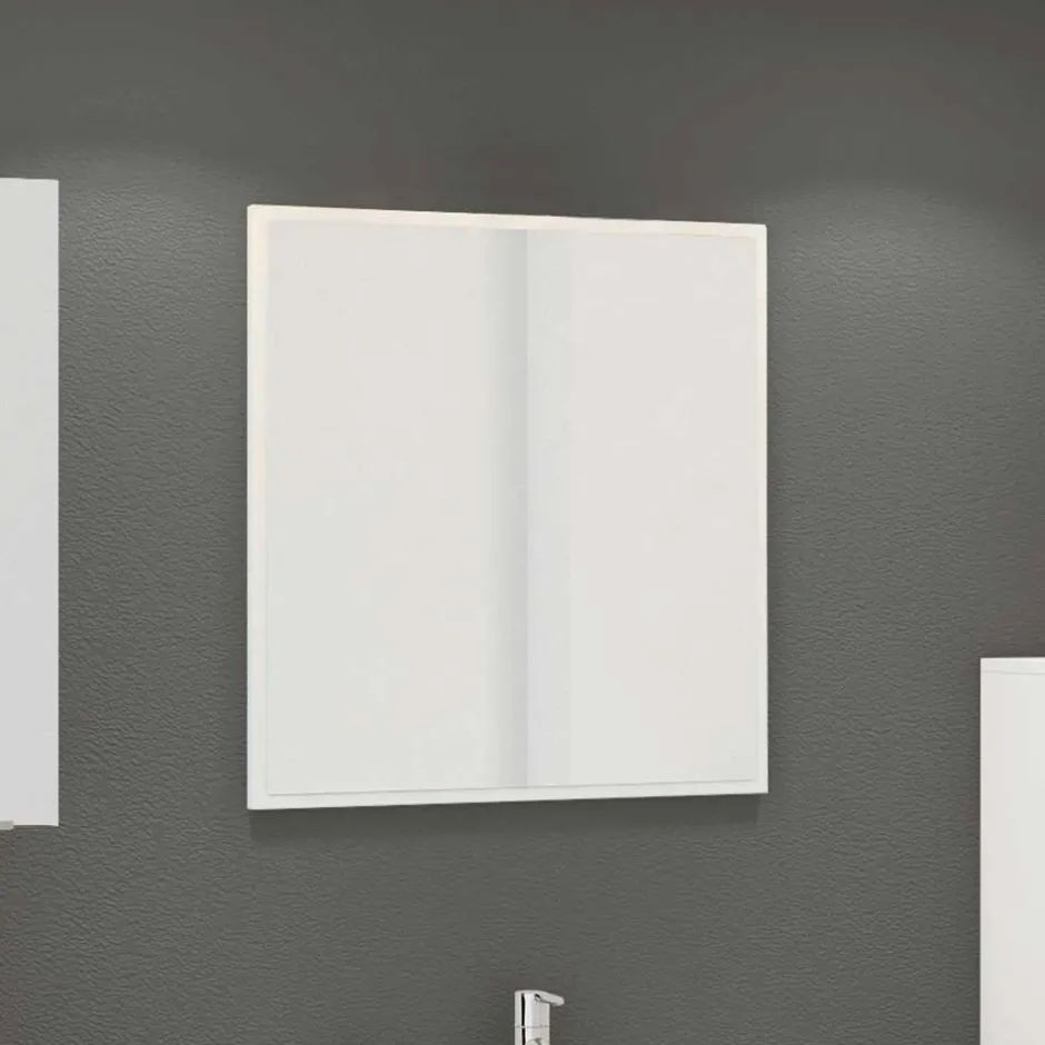 Wohnen Weißer Badspiegel in Rechteckig 60x64 - Livendas