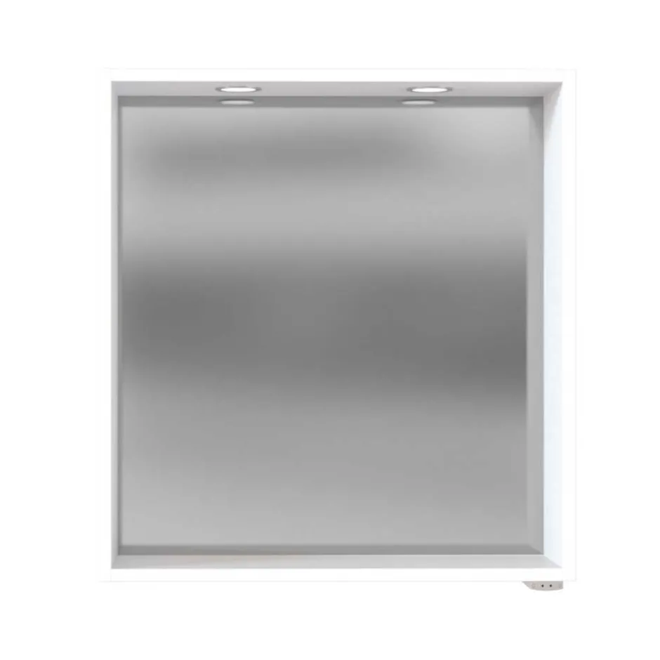 Wohnen Weißer Badspiegel mit Ablage & LED - Enwicos