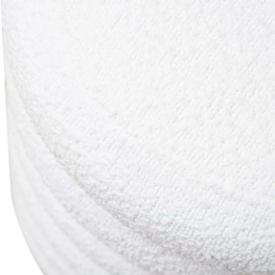 Weißer Boucle Hocker mit Stauraum - Francara^Wohnen Best