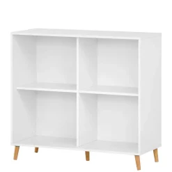 Weißer Büroschrank mit Schiebetür & Tür & Fächern - Obtin^Wohnen Best