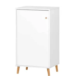 Weißer Büroschrank mit Schiebetür & Tür & Fächern - Obtin^Wohnen Best