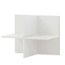 Weißer Büroschrank mit Schiebetür & Tür & Fächern - Obtin^Wohnen Best