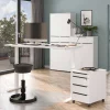 Wohnen Weißer Bürotisch manuell höhenverstellbar - Sparkle
